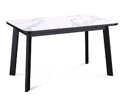 Стол AA1200 черный/керамика мрамор белый Стол AA1200 черный/керамика мрамор белый