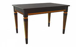 Стол Стар 1200*800*765 (столешница тон черный RAL9005 / подстолье тон черный RAL9005 + патина золото)